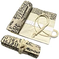 Estuche para lápices de lona- ​​DOITEM- 72 agujeros- soporte de rollo de lápiz de color- bolsa de almacenamiento para…
